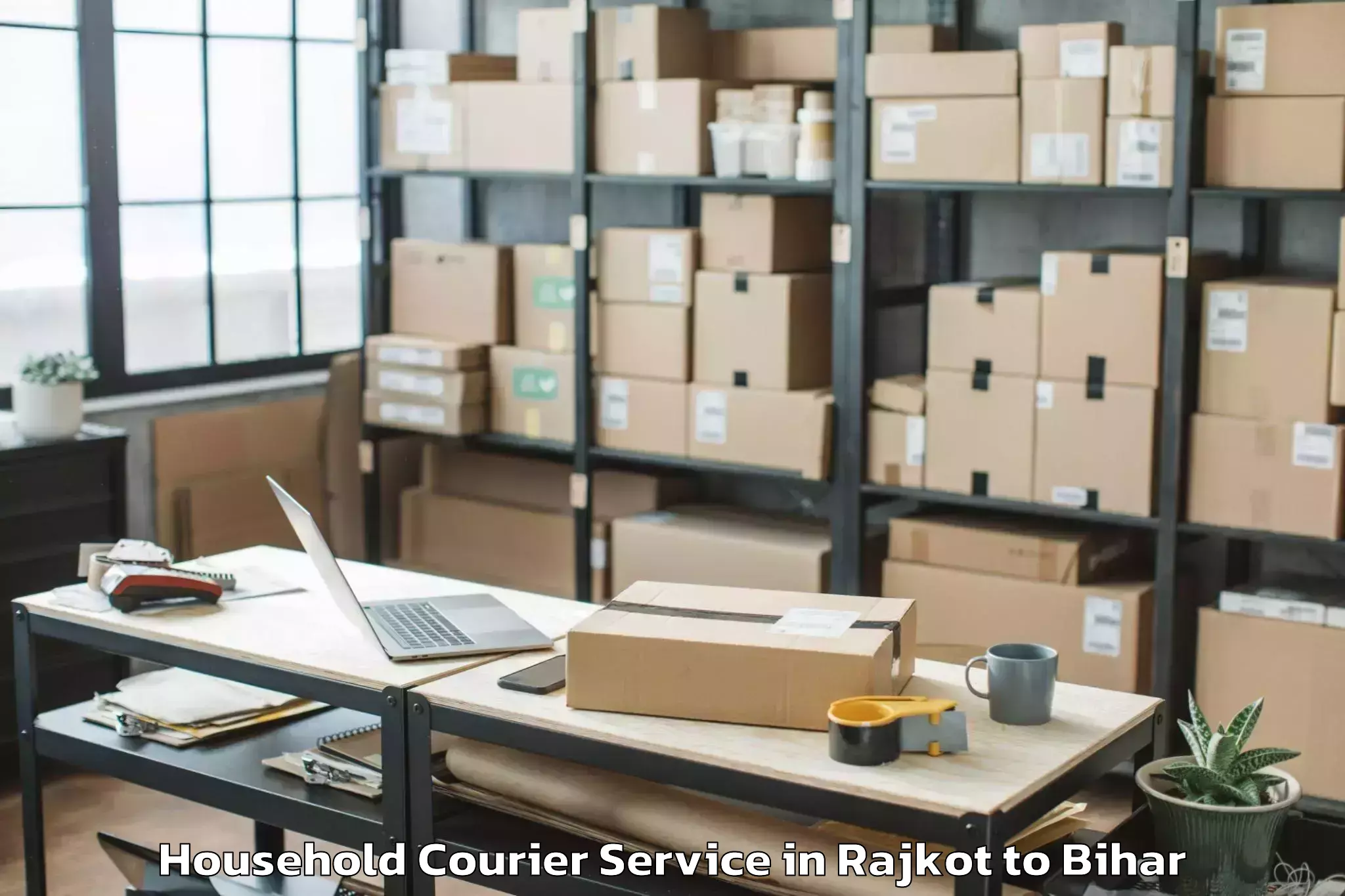 Reliable Rajkot to Sikandara Jamui Household Courier